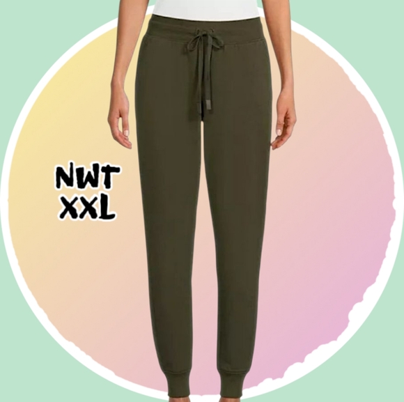 NWT XXL Ultra Soft High Waisted Slim Fit Tapered Leg Joggers - Picture 1 of 10